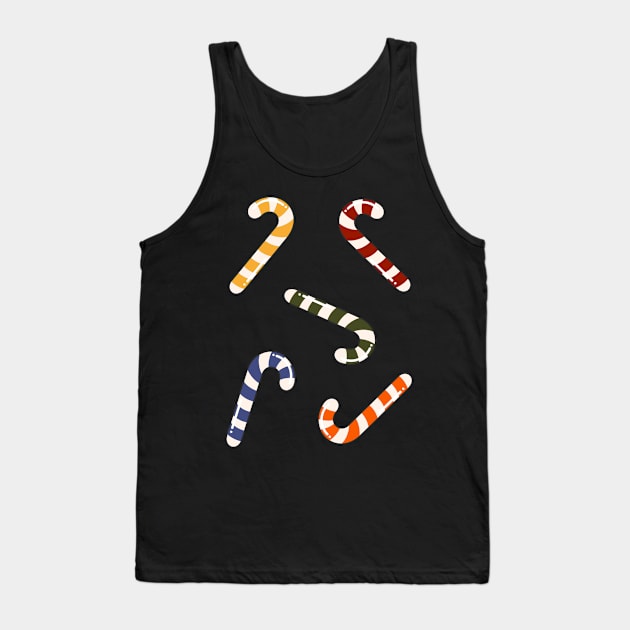 Black Candy Cane Tank Top by panco